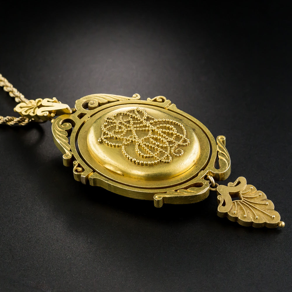 Victorian Agate Cameo Pendant Locket  - 5