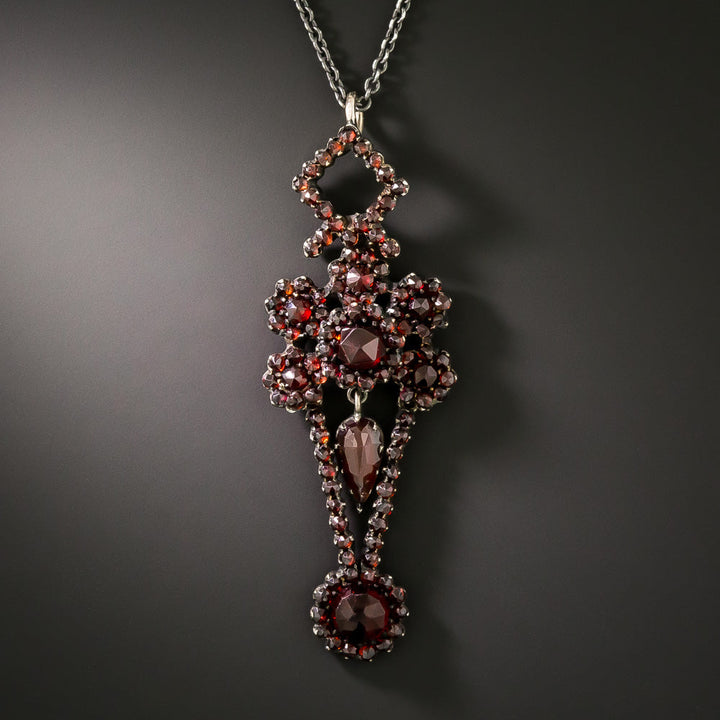 Victorian Bohemian Garnet Drop