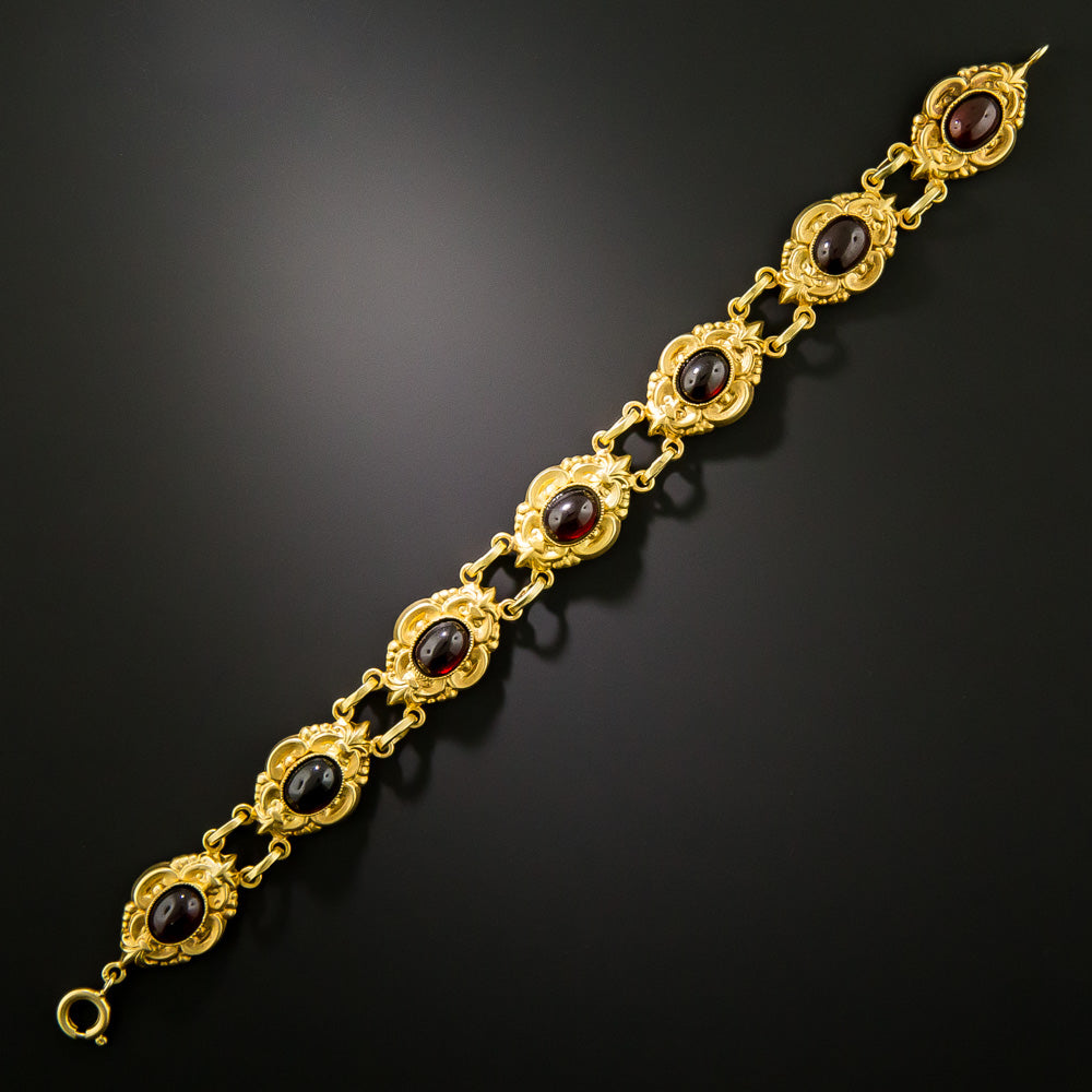Victorian Cabochon Garnet Bracelet - 3