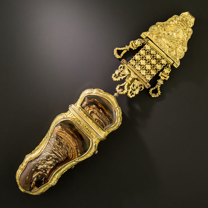 Victorian Chatelaine and Agate Accessories Box