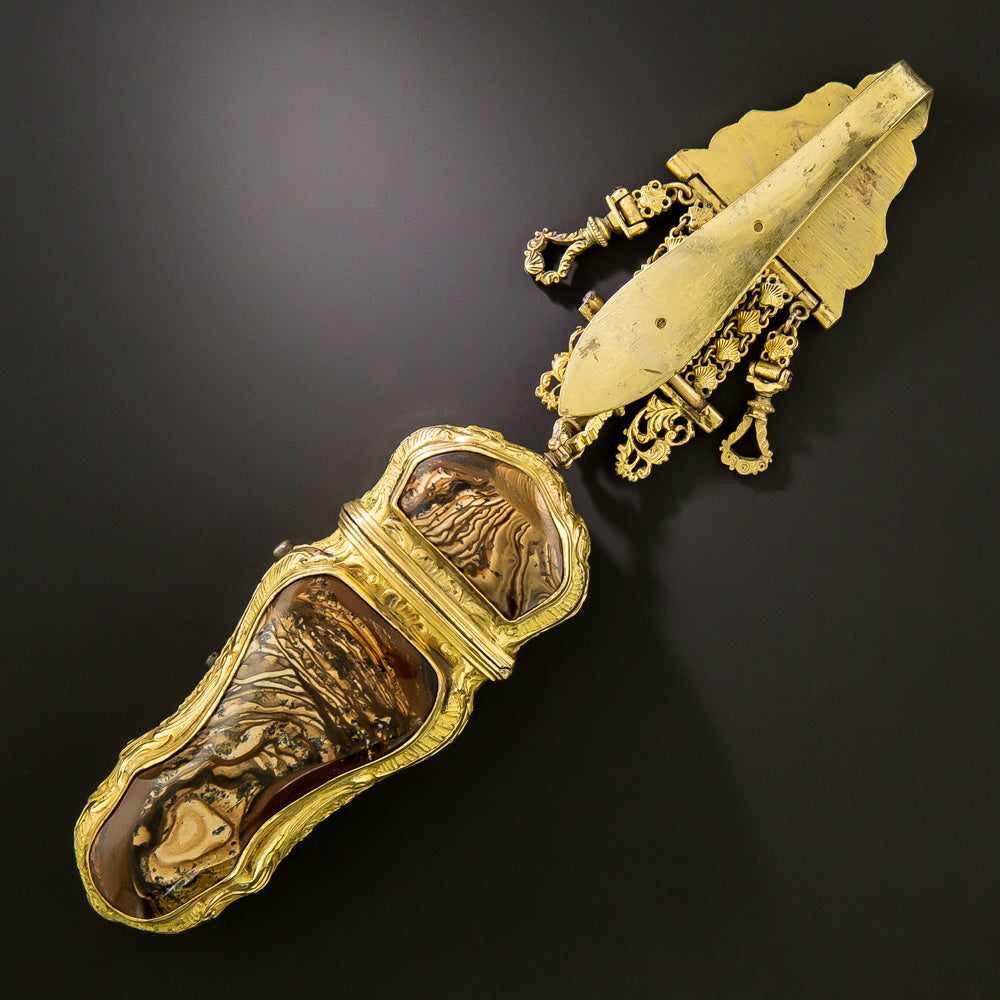 Victorian Chatelaine and Agate Accessories Box - 4
