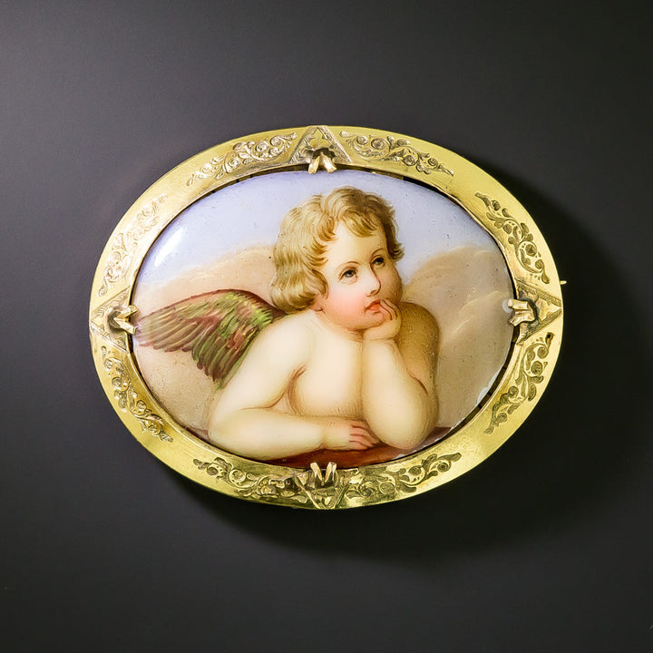 Victorian Cherub Brooch