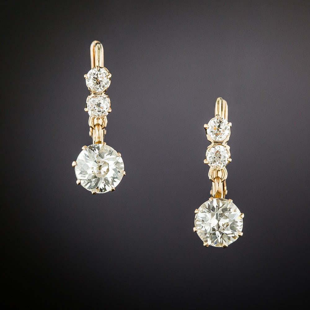 Victorian Convertible Diamond Earrings and Diamond Bypass Ring - 8