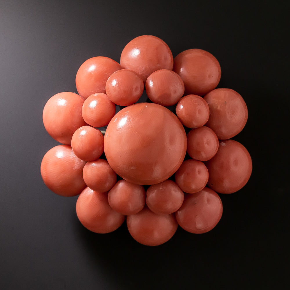 Victorian Coral Cluster Brooch/Pendant - 4