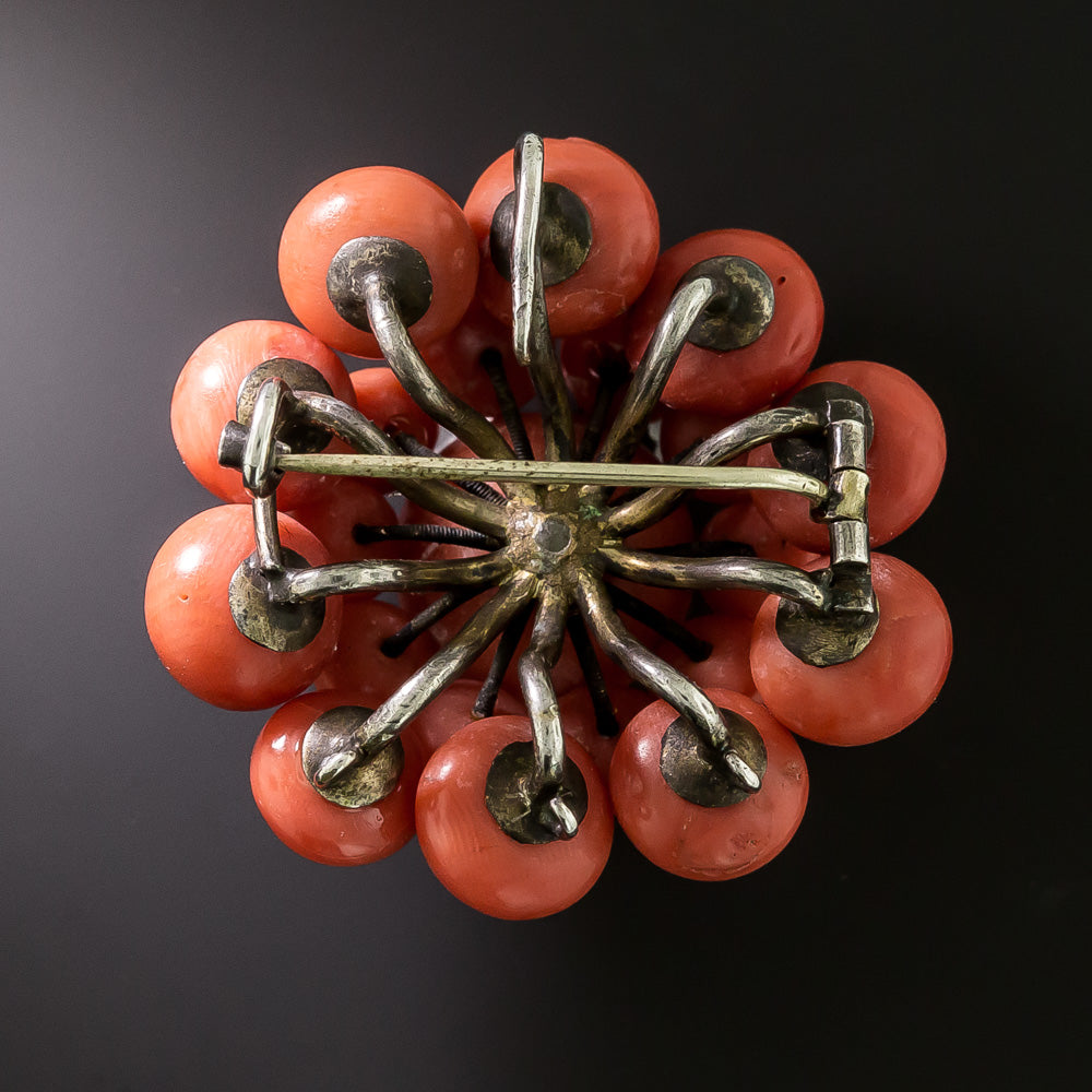 Victorian Coral Cluster Brooch/Pendant - 5