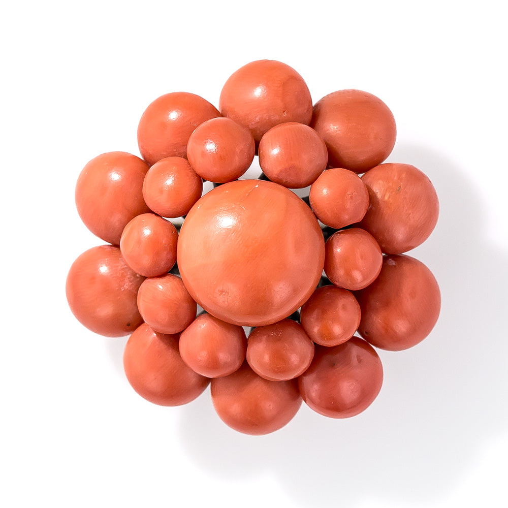 Victorian Coral Cluster Brooch/Pendant - 7