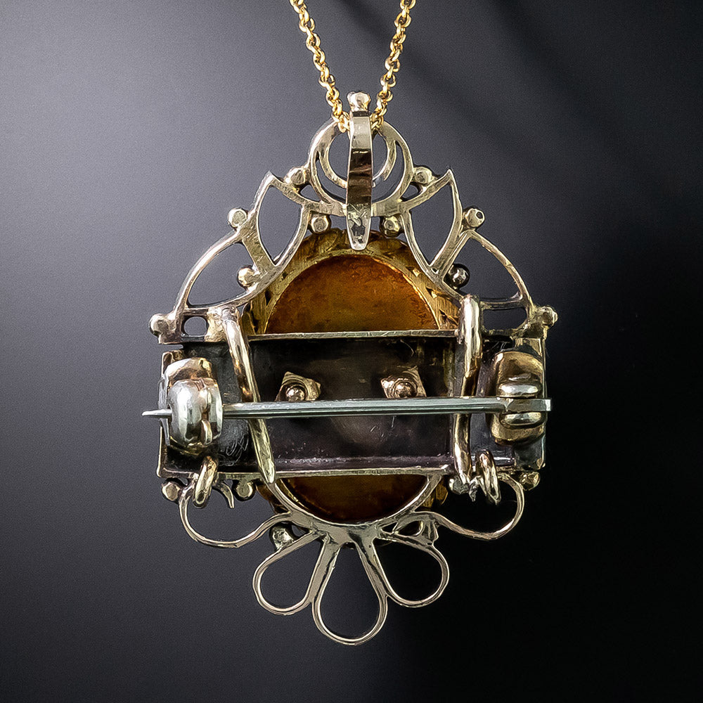 Victorian Coral Pendant/Brooch - 3