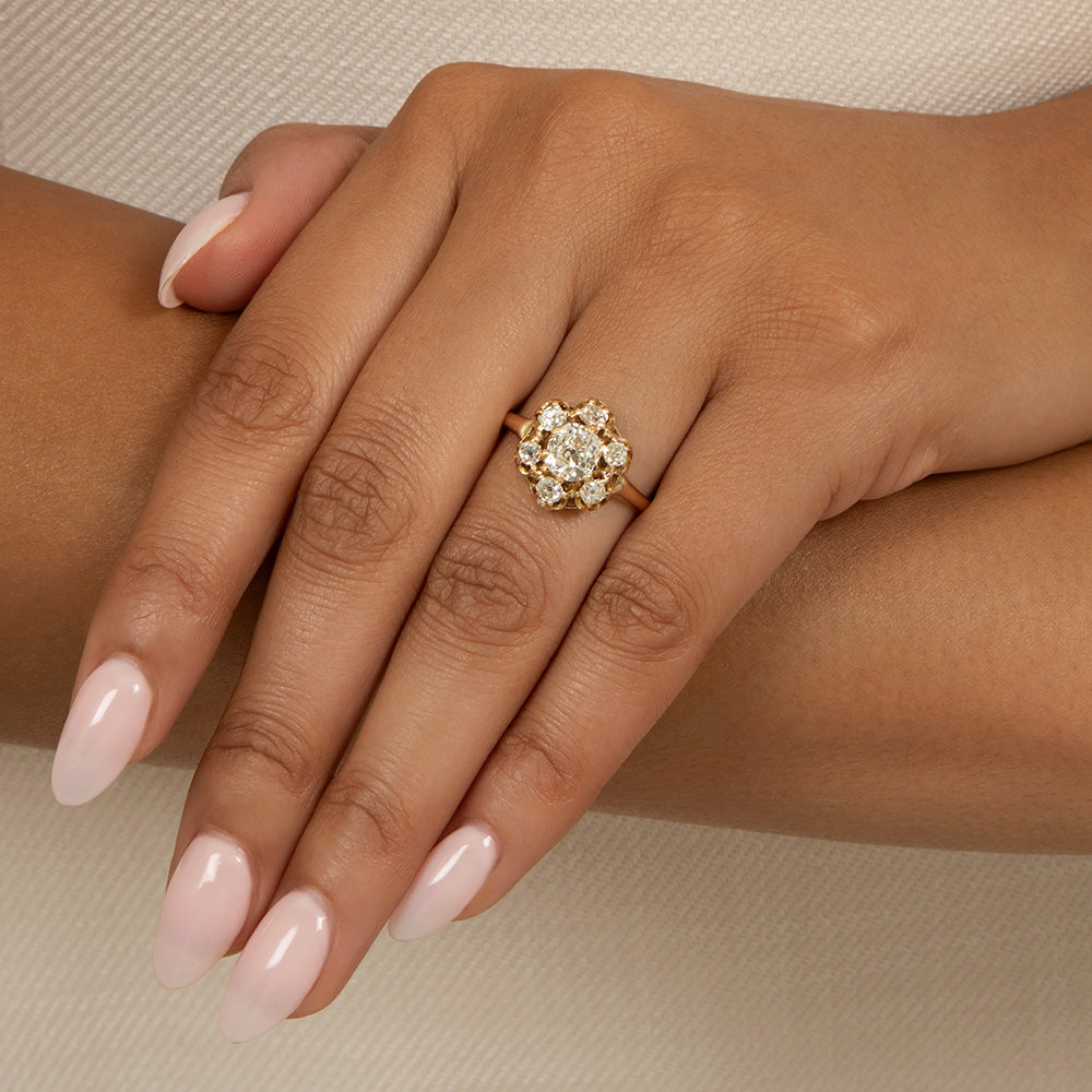 Victorian Diamond Cluster Ring - 6