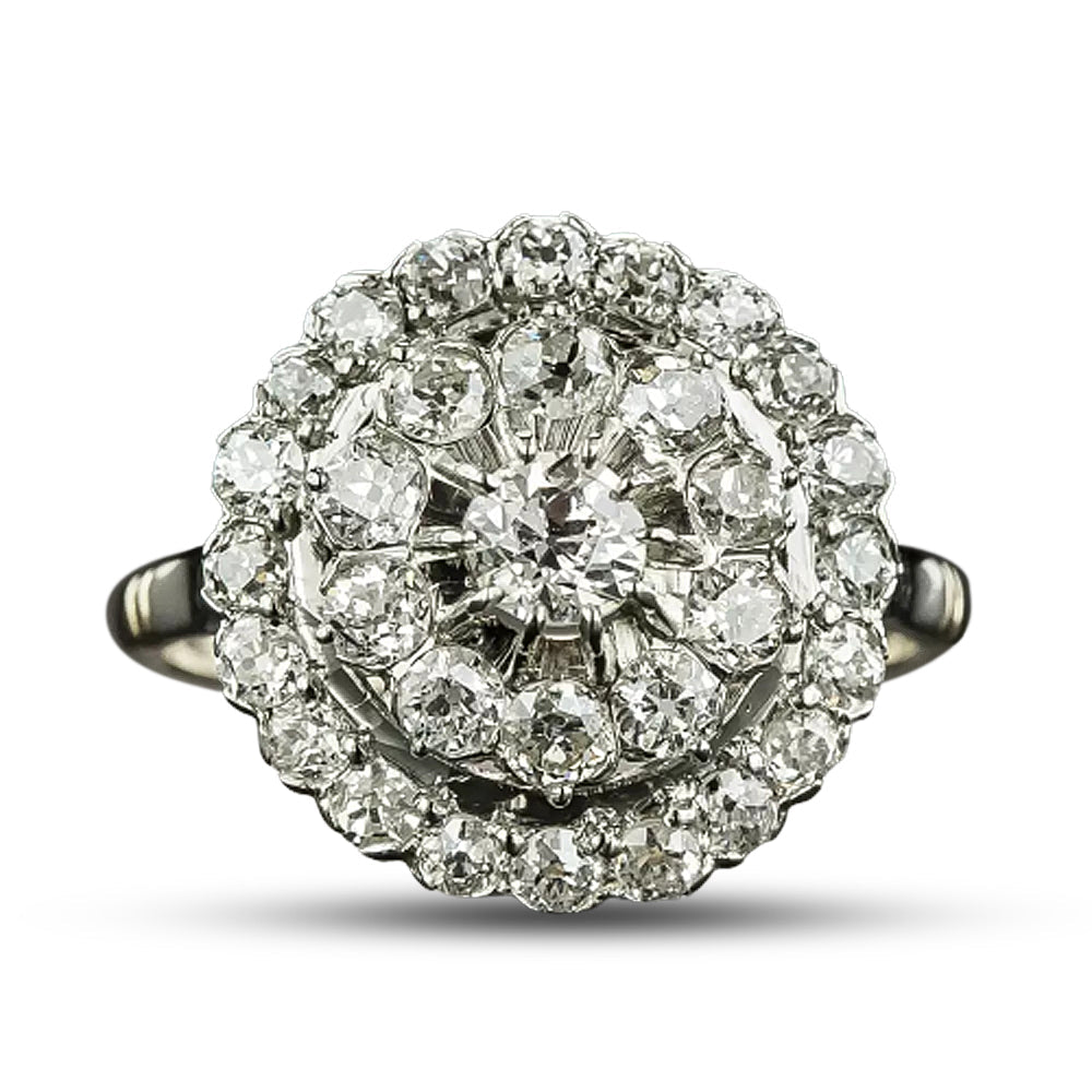 Victorian Diamond Cluster Ring, c.1900 - 4