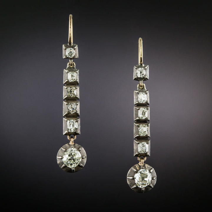 Victorian Diamond Drop Earrings