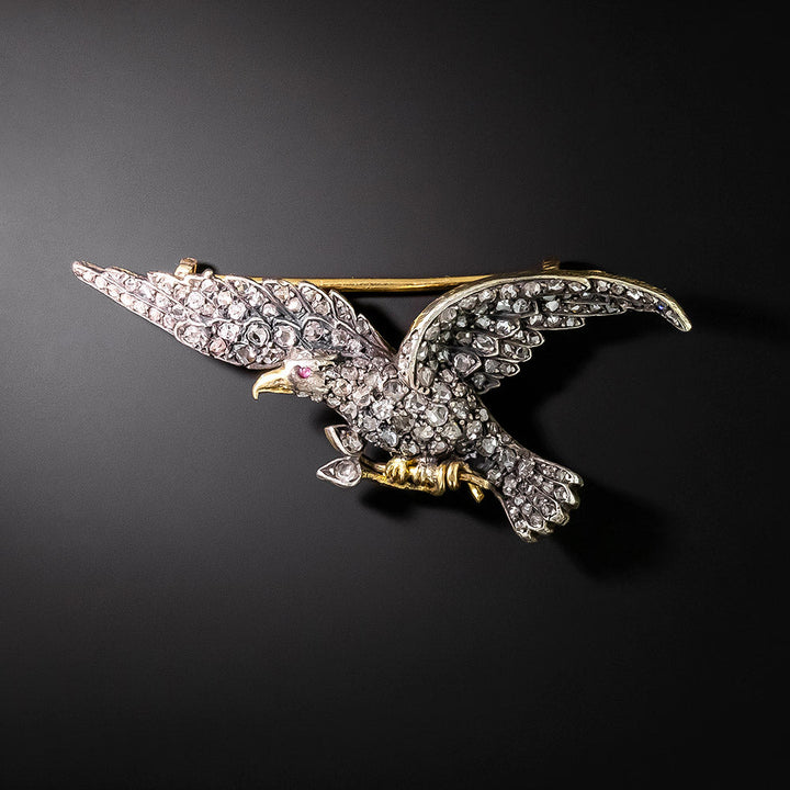 Victorian Diamond Eagle Brooch