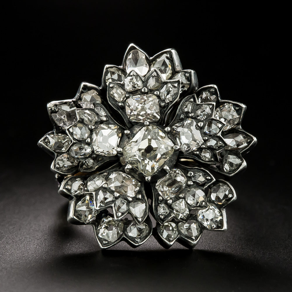 Victorian Diamond Flower Ring - 3