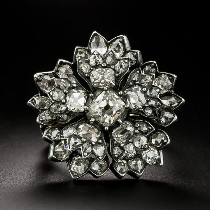Victorian Diamond Flower Ring