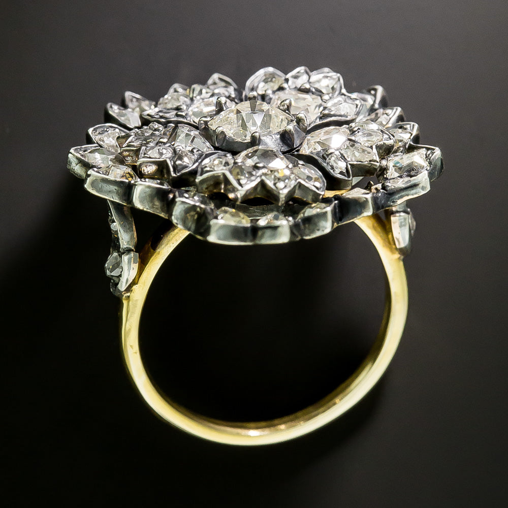Victorian Diamond Flower Ring - 5
