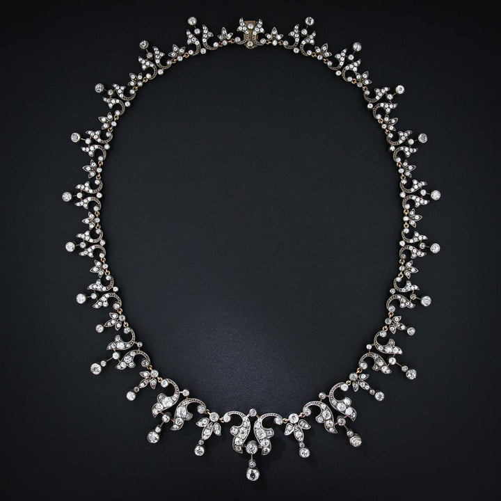 Victorian Diamond Fringe Necklace