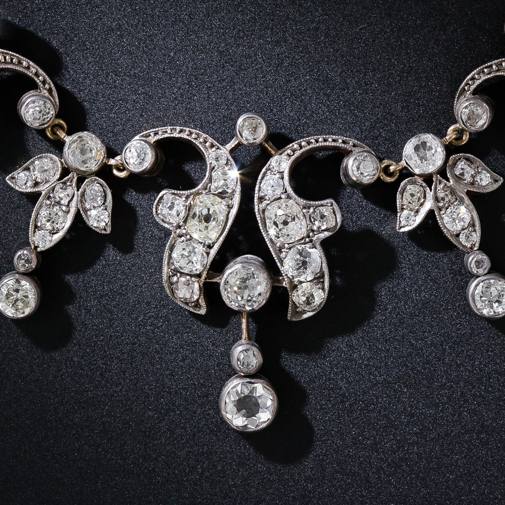 Victorian Diamond Fringe Necklace - 10