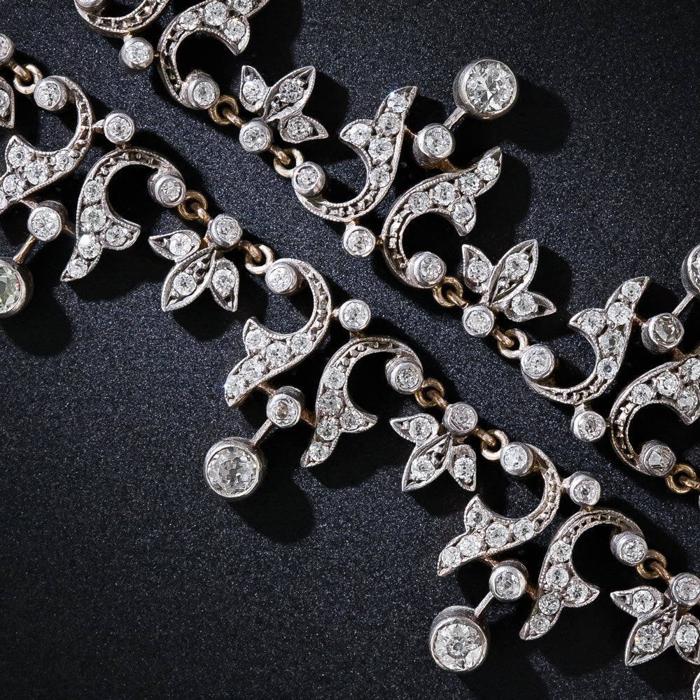 Victorian Diamond Fringe Necklace - 11