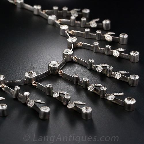 Victorian Diamond  Fringe Necklace - 3