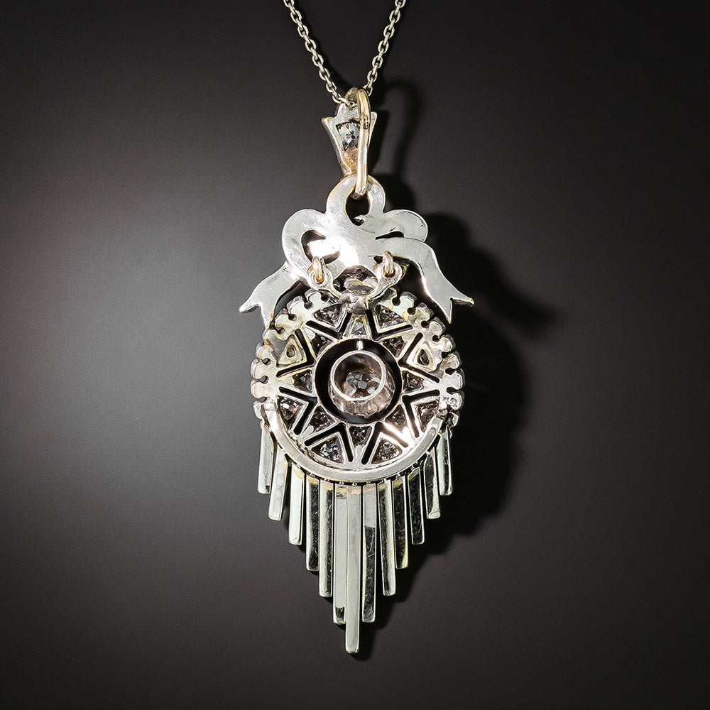  Victorian Diamond Fringe Pendant - 5