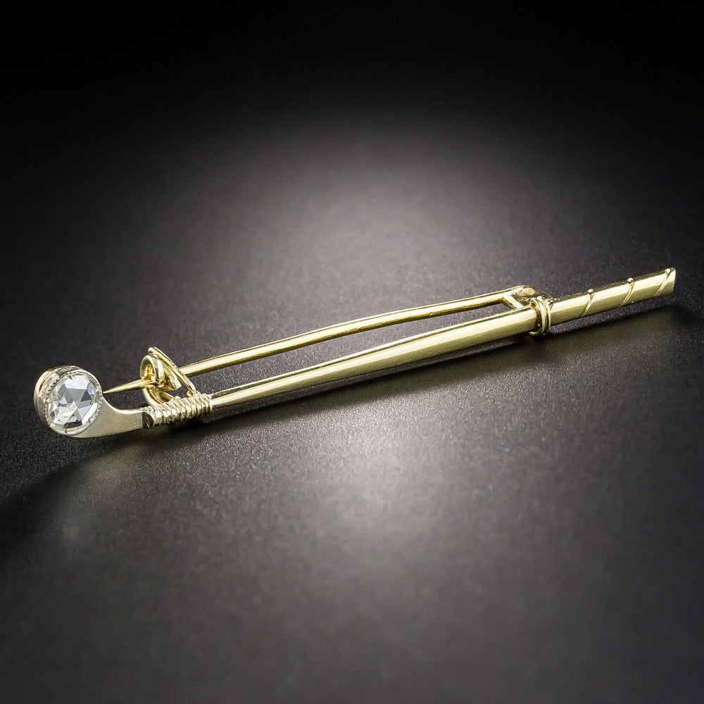 Victorian Diamond Golf Club Pin  - 4