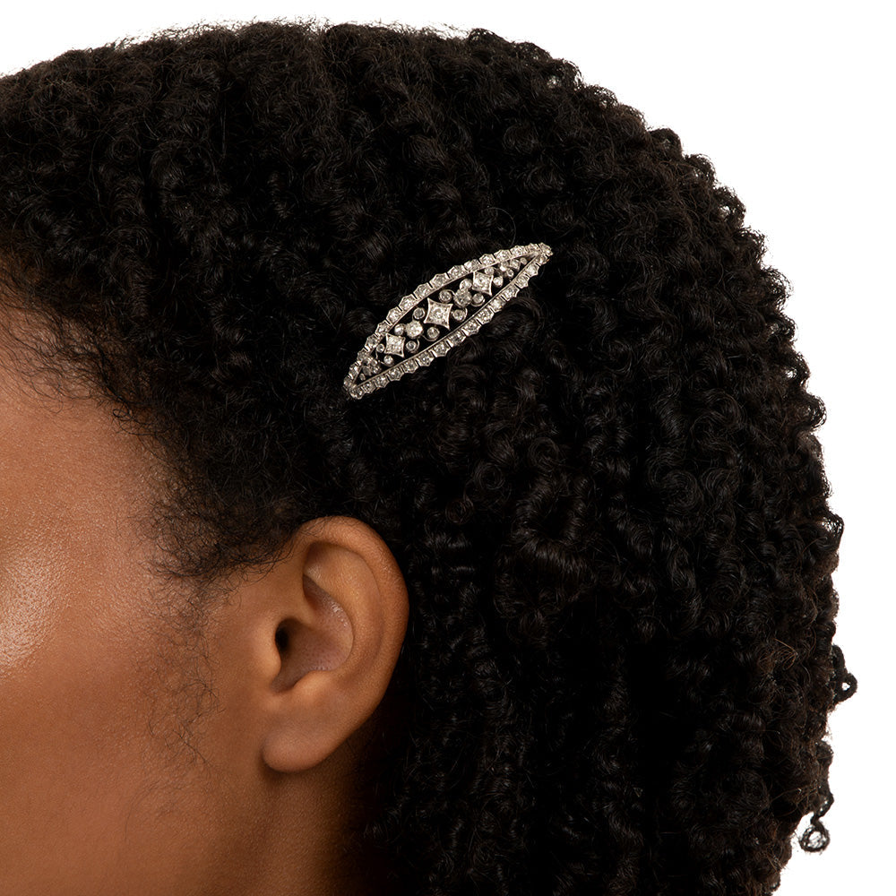 Victorian Diamond Hair Barrette - 4