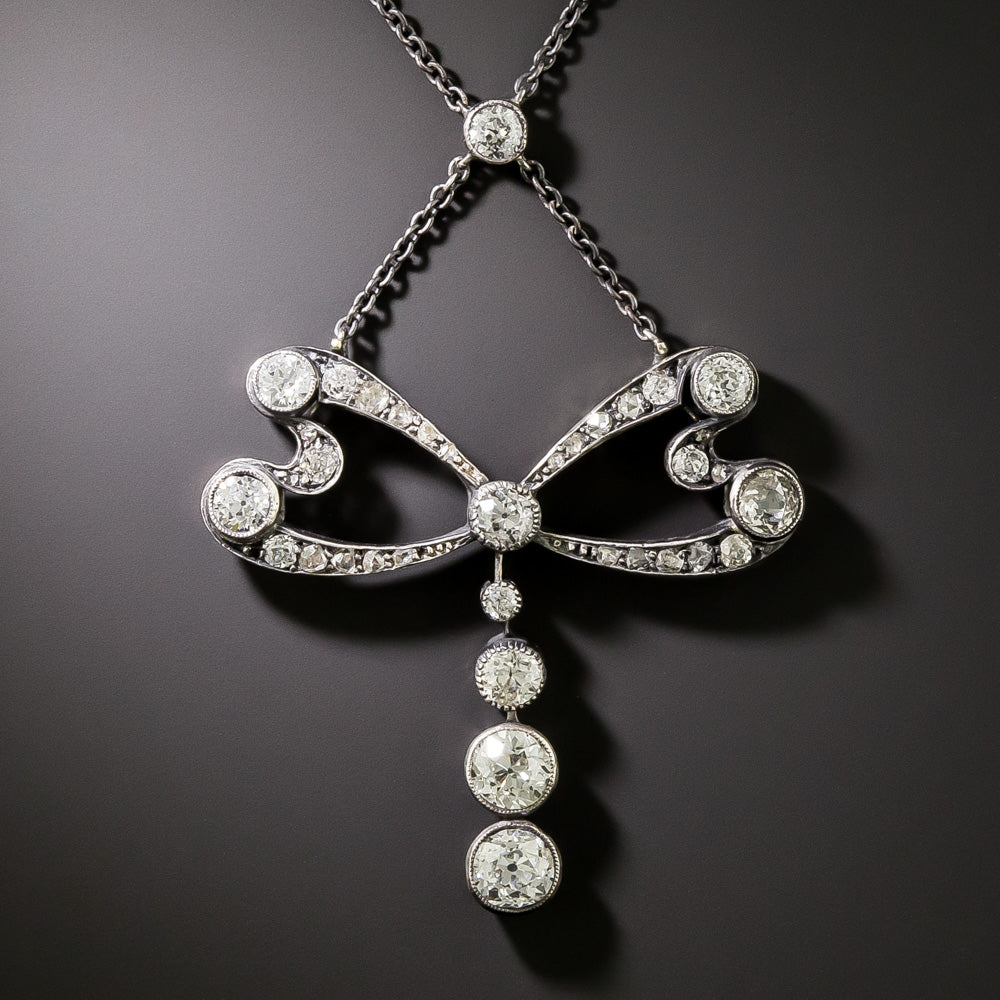 Victorian Diamond Lavalière Necklace - 3