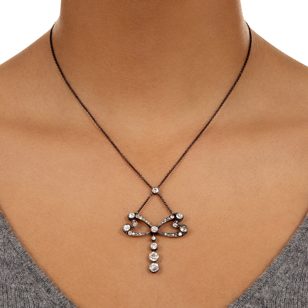 Victorian Diamond Lavalière Necklace - 4