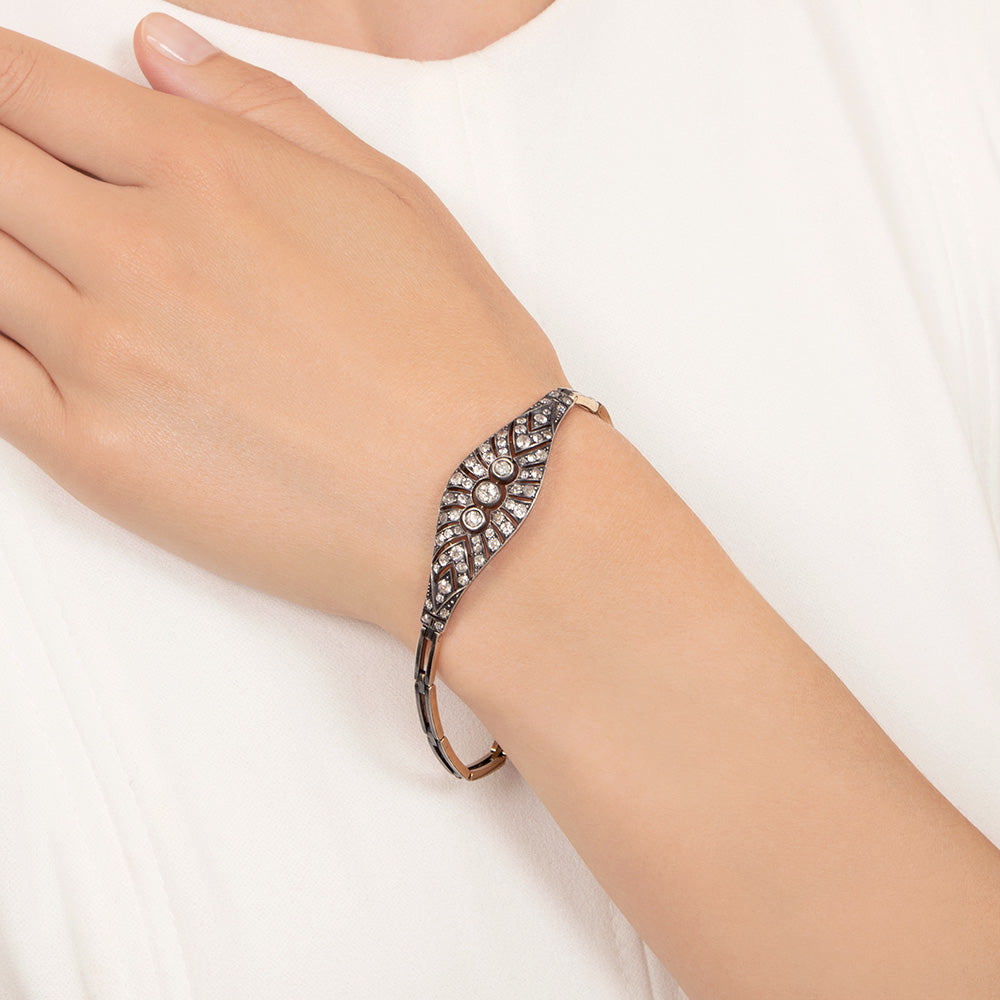 Victorian Diamond Link Bracelet, Austro Hungarian - 3