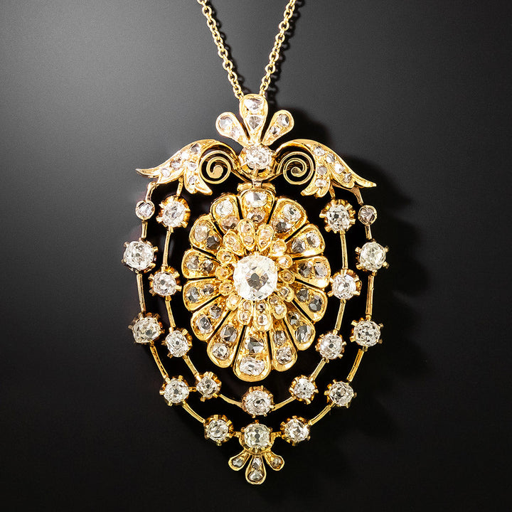 Victorian Diamond Pendant Necklace
