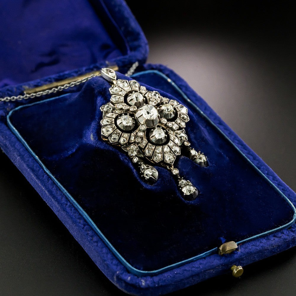 Victorian Diamond Quatrefoil Necklace - 4