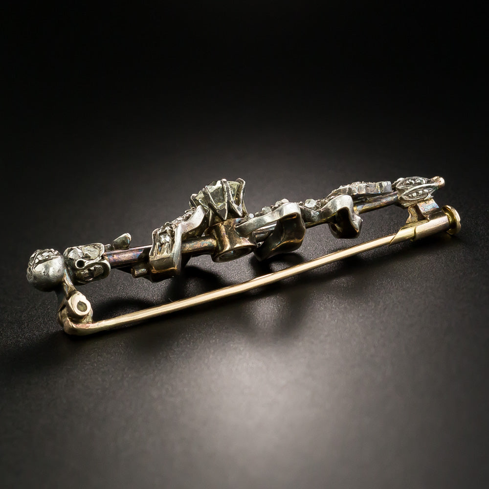 Victorian Diamond Ribbon Pin - 2