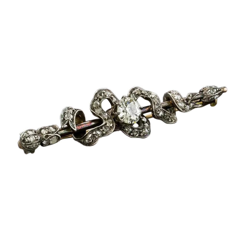 Victorian Diamond Ribbon Pin - 3