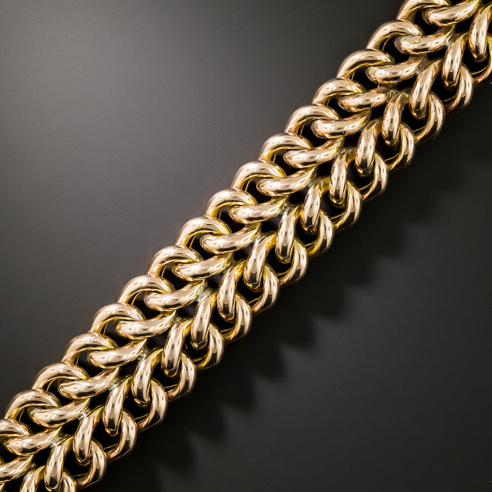 Victorian Double Curb Link Bracelet, English - 3