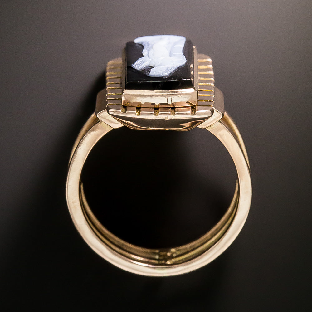 Victorian Erato Hardstone Cameo Ring - 5