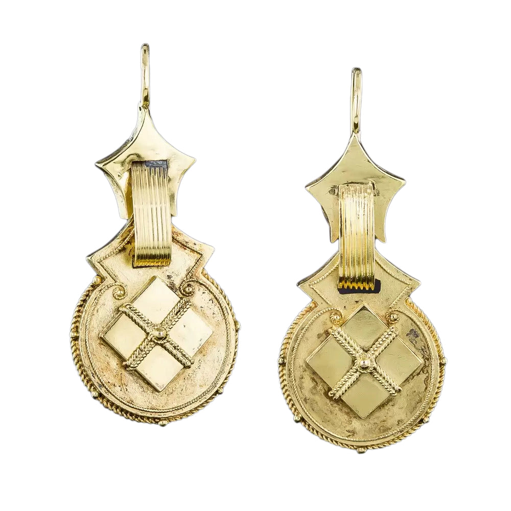 Victorian Etruscan Revival Earrings - 3