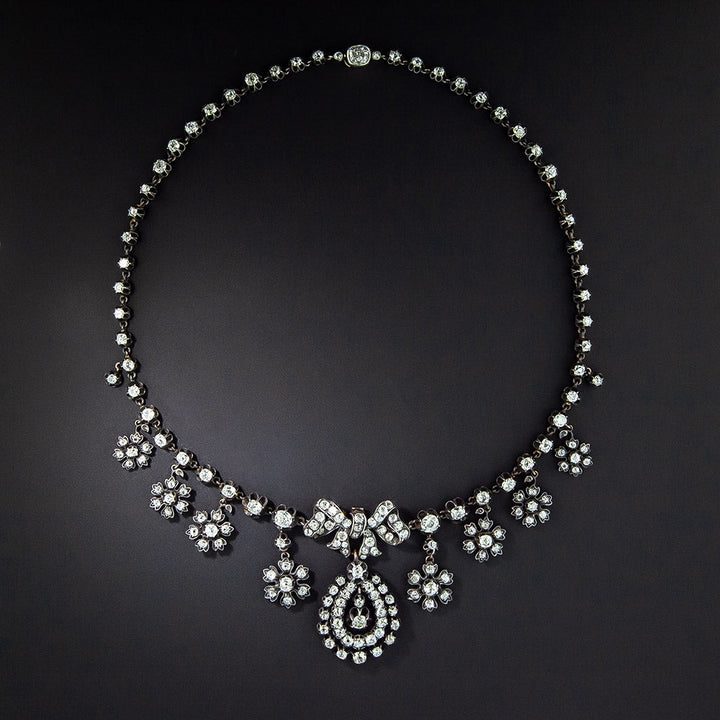 Victorian Floral Diamond Necklace