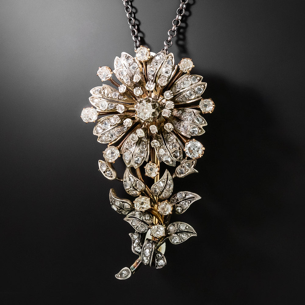 Victorian Flower Corsage Pendant/Brooch - 2