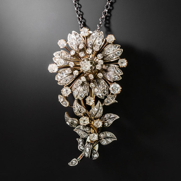 Victorian Flower Corsage Pendant/Brooch