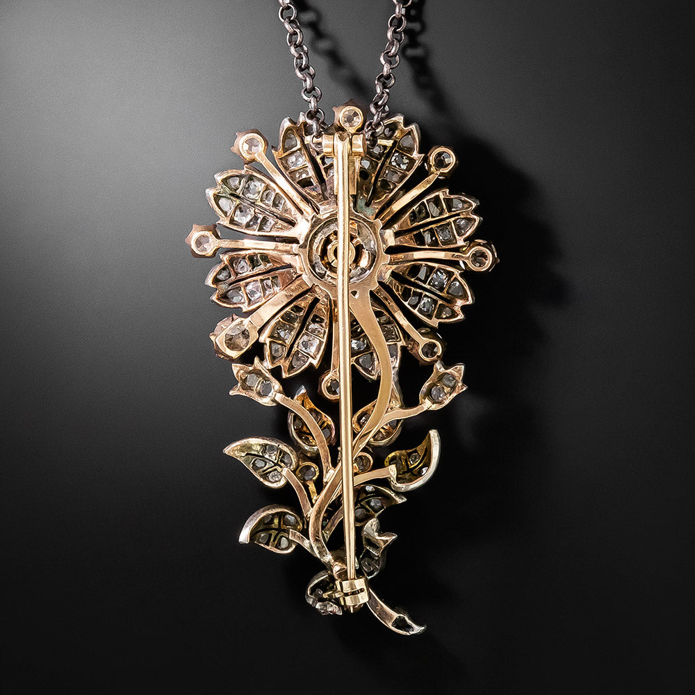 Victorian Flower Corsage Pendant/Brooch - 3