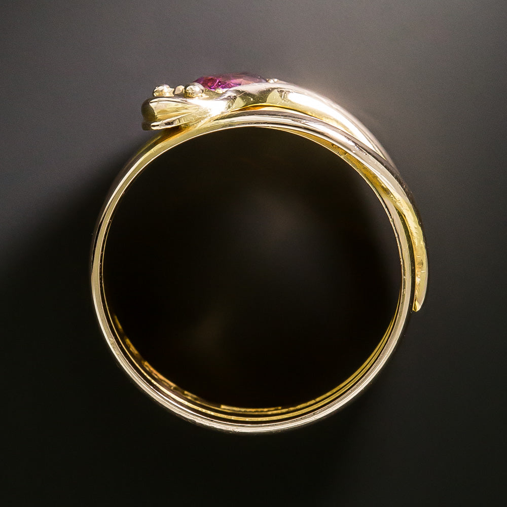 Victorian Garnet Snake Ring - United Kingdom, Circa 1902 - 6