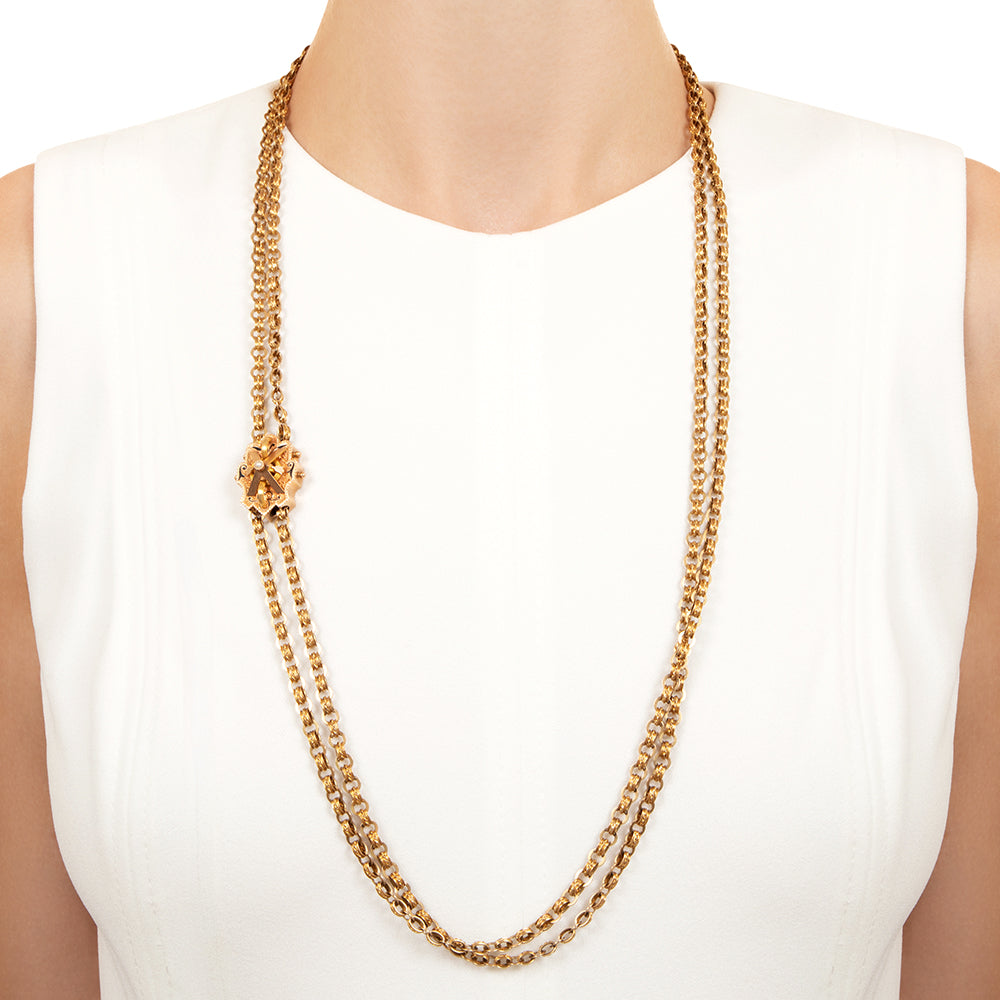 Victorian Guard Chain with Slide, 61 Inches - 4