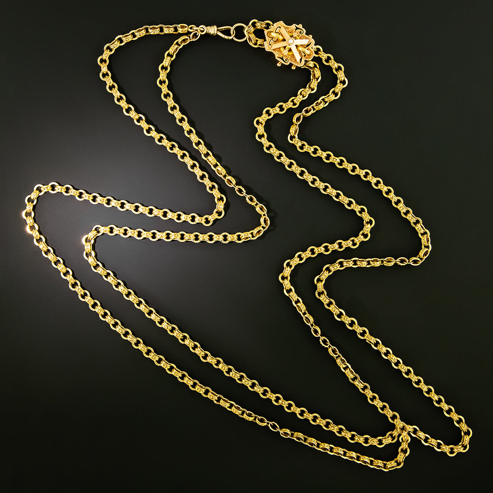 Victorian Guard Chain with Slide, 61 Inches - 2