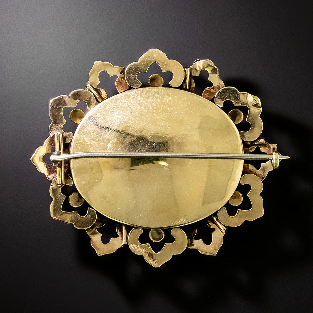 Victorian Hair and Pearl Butterfly Brooch - 2