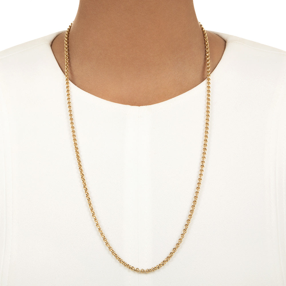 Victorian Handmade 18K Rolo Chain, 26 1/2 Inches - 4