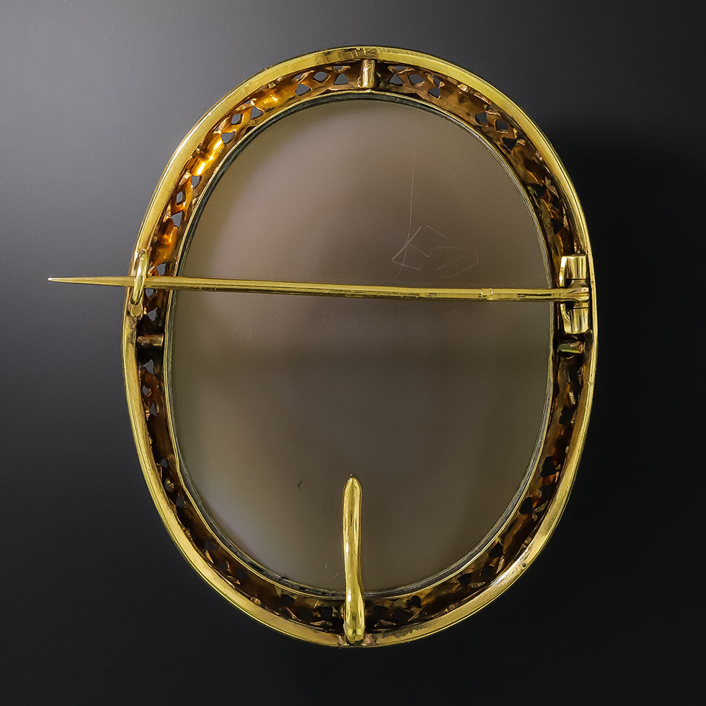 Victorian Hardstone Cameo Brooch - 4