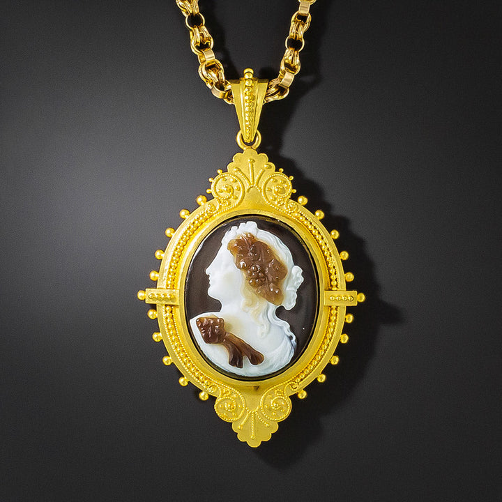 Victorian Hardstone Cameo Locket