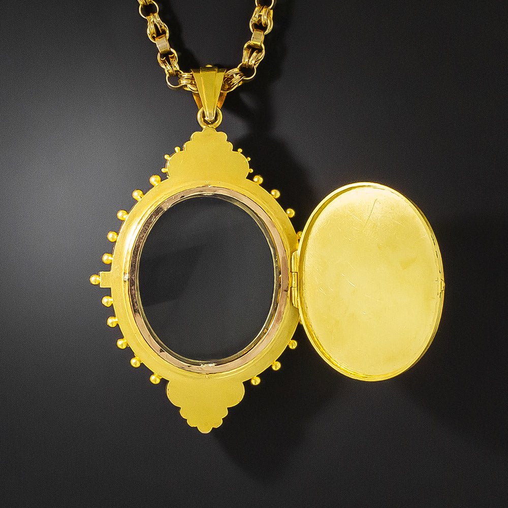 Victorian Hardstone Cameo Locket - 4