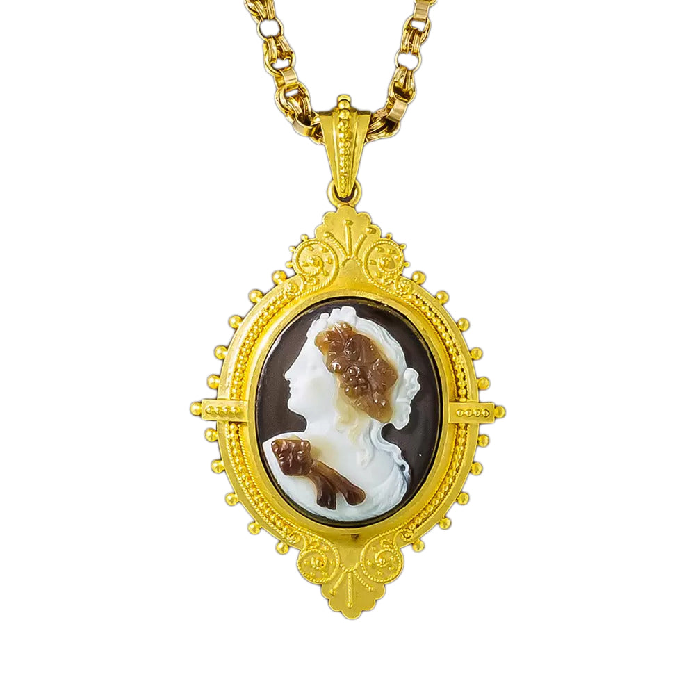 Victorian Hardstone Cameo Locket - 6