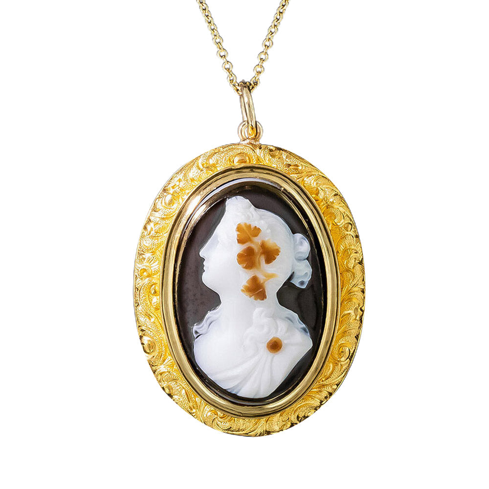 Victorian Hardstone Cameo Necklace - 2