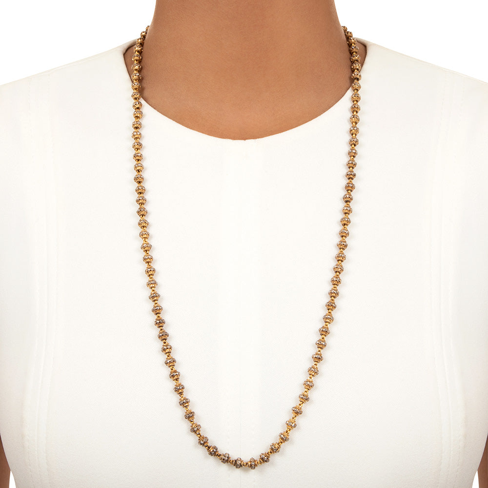 Victorian Heavy 18K Diamond Accented Chain - 4